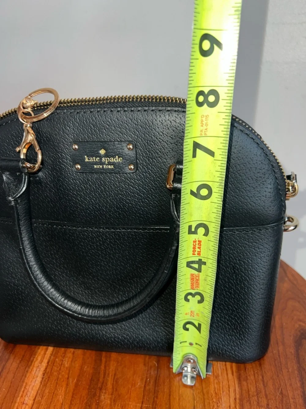 kate spade Sadie Dome satchel Crossbody and added key ring bling